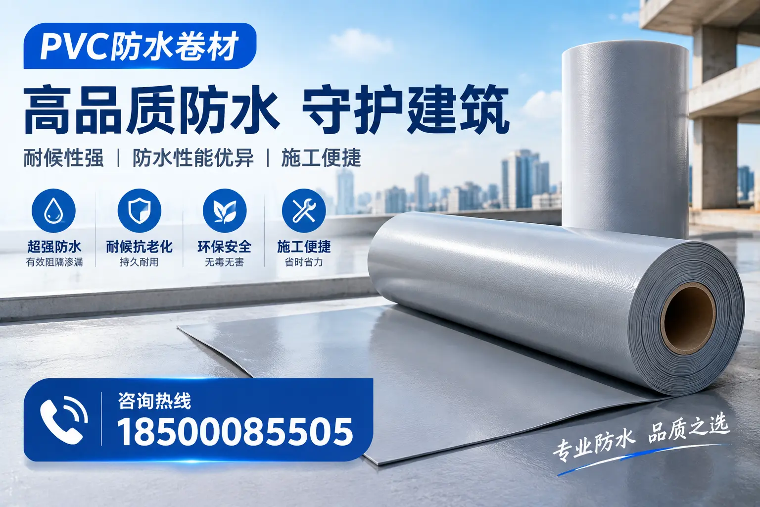 PVC防水卷材的防水效果评测，适合鄂州的科学依据